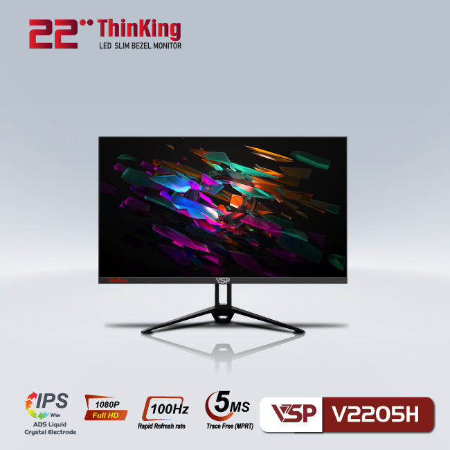 Màn hình máy tính LCD VSP V2205H | 22 inch/Full HD/Tấm nền IPS/100Hz Chính Hãng